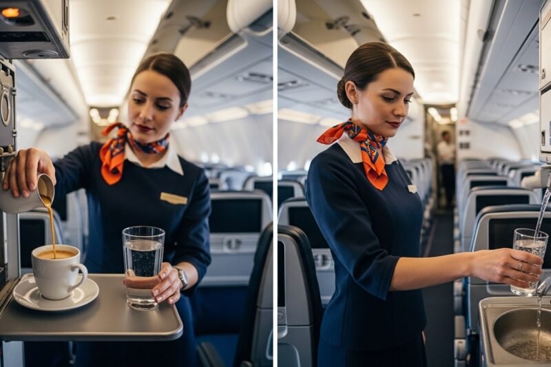 Las 2 bebidas que los auxiliares de vuelo nunca pedirían en un avión