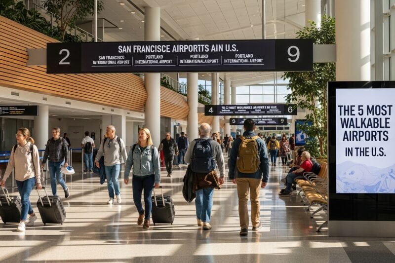 Estos son los 5 aeropuertos más aptos para caminar en EE. UU., según los viajeros